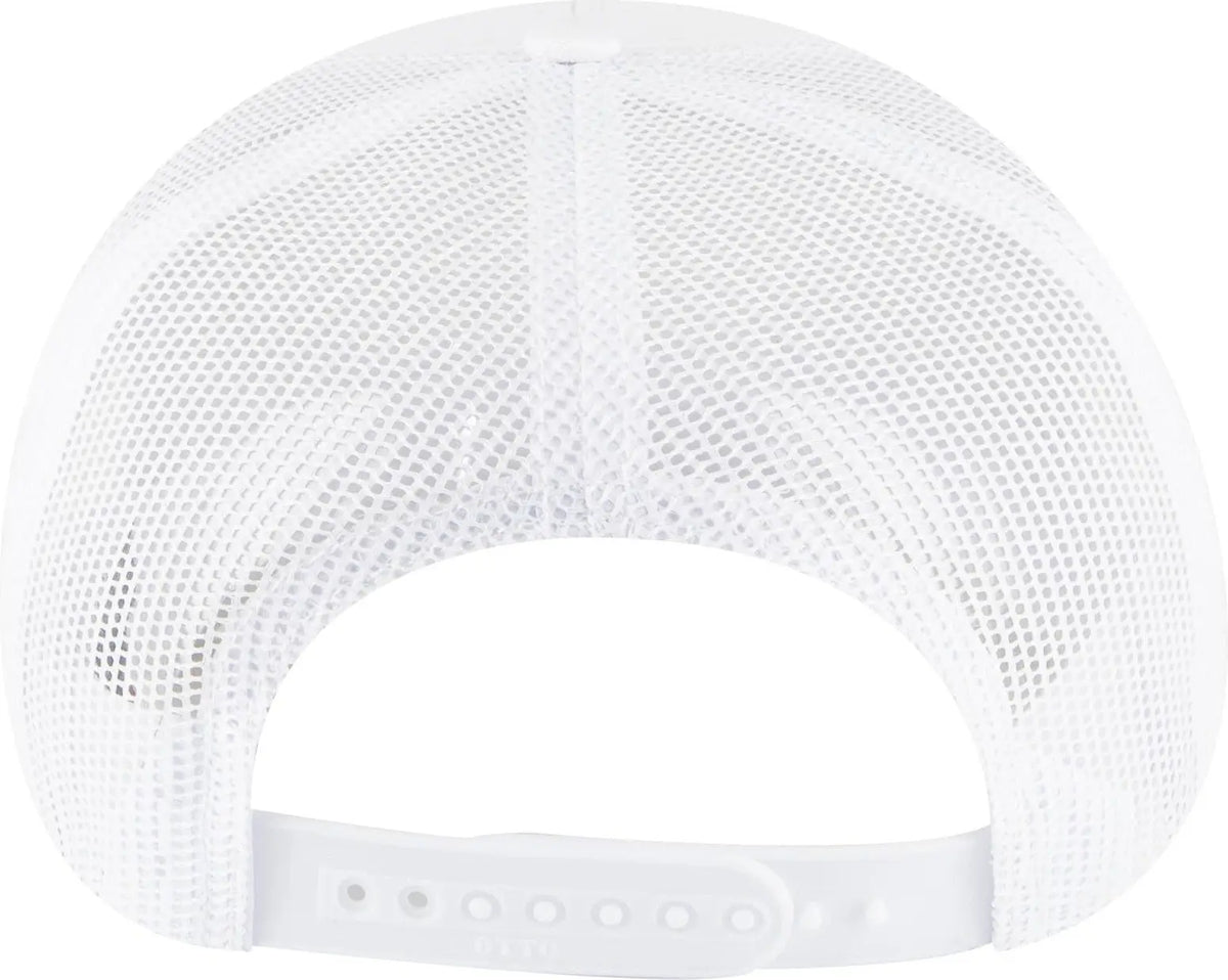 Otto 32-285 5 Panel Mid Profile Mesh Back Trucker Cap - White