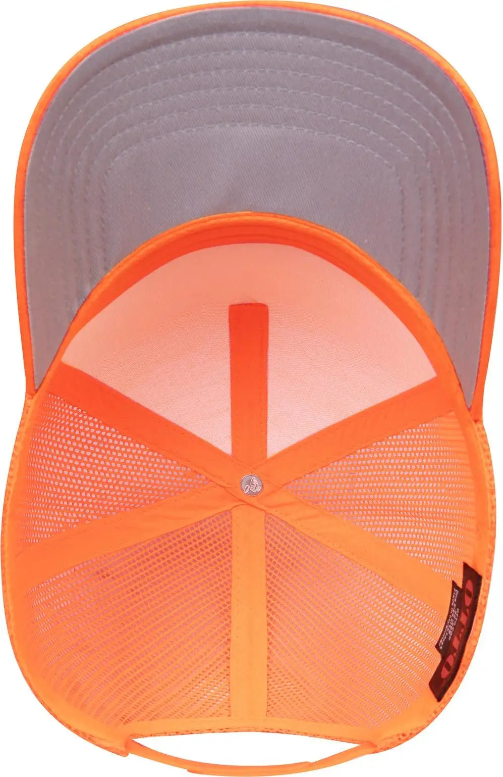 Otto 32-285 Neon 5 Panel Mid Profile Mesh Back Trucker Cap - N. Orange - 6 1/2’’ - 7 5/8’’