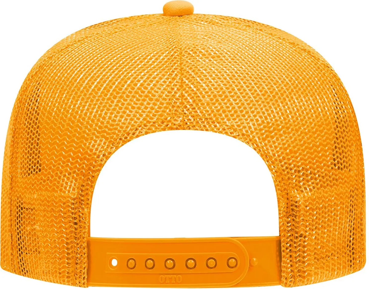 Otto 32-467 5 Panel Mid Profile Mesh Back Trucker Cap - Gold - 6 1/2’’ - 7 5/8’’