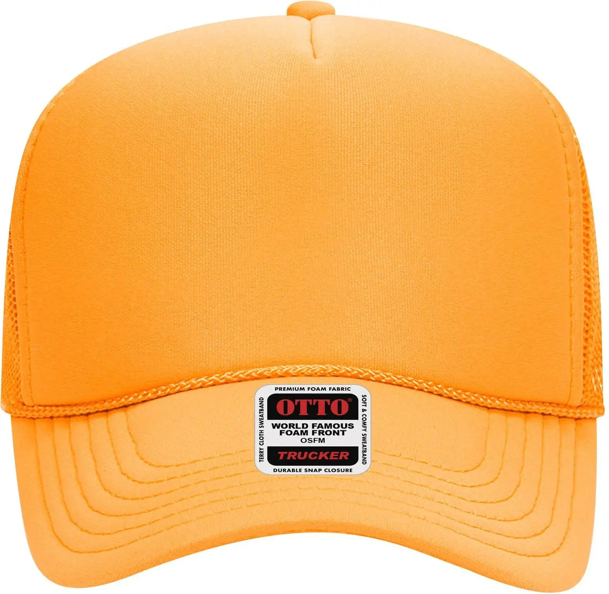 Otto 32-467 5 Panel Mid Profile Mesh Back Trucker Cap - Gold - 6 1/2’’ - 7 5/8’’