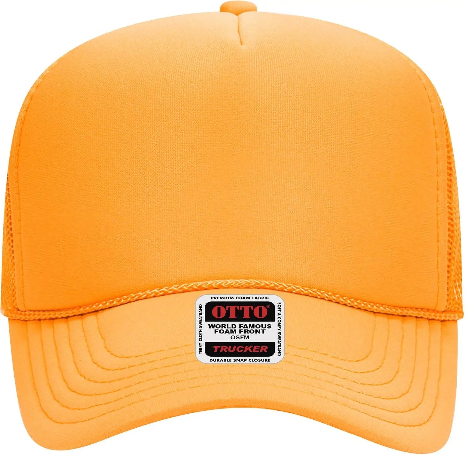 Otto 32-467 5 Panel Mid Profile Mesh Back Trucker Cap - Gold