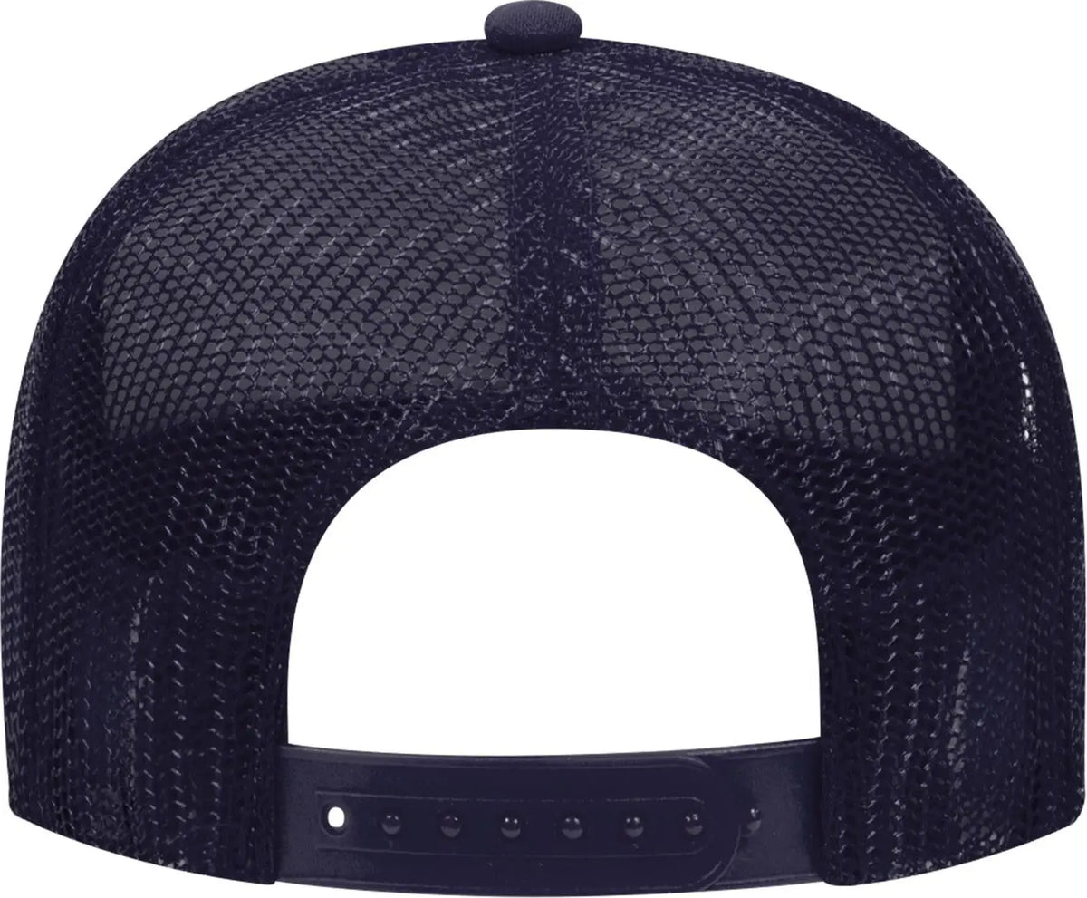 Otto 32-467 5 Panel Mid Profile Mesh Back Trucker Cap - Nvy/wht/nvy - 6 1/2’’ - 7 5/8’’