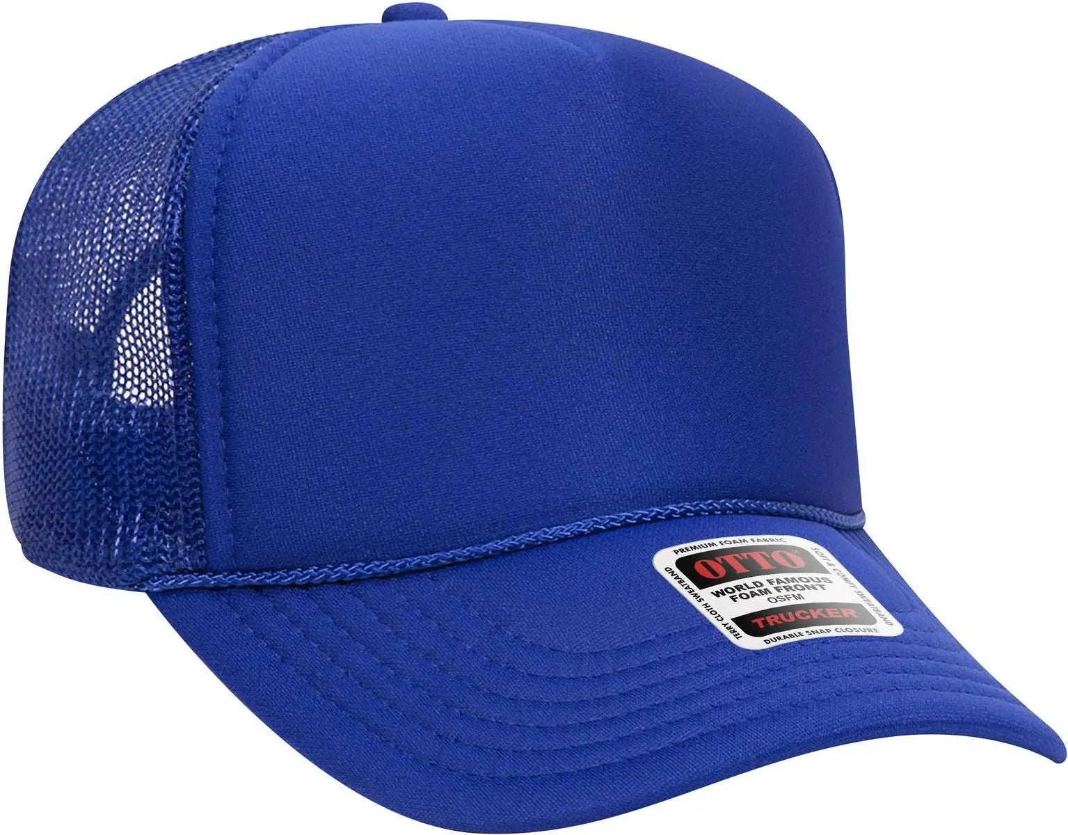 Otto 32-467 5 Panel Mid Profile Mesh Back Trucker Cap - Royal - 6 1/2’’ - 7 5/8’’