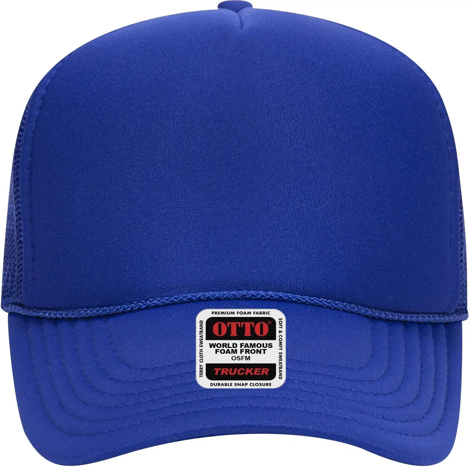Otto 32-467 5 Panel Mid Profile Mesh Back Trucker Cap - Royal - 6 1/2’’ - 7 5/8’’