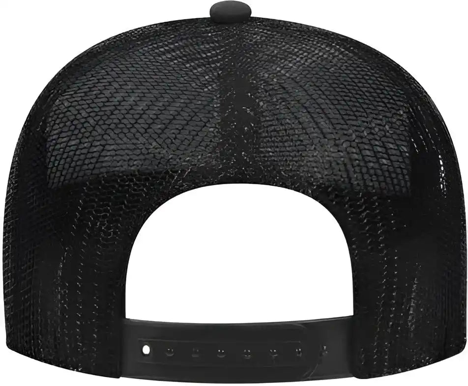 Otto 32-467 Polyester Foam Front 5 Panel Pro Style Mesh Back Cap - Black - one Size Fits Most