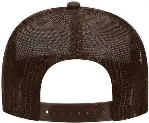 Otto 32 467 Polyester Foam Front 5 Panel Pro Style Mesh Back Cap Brown Tan / one Size Fits Most