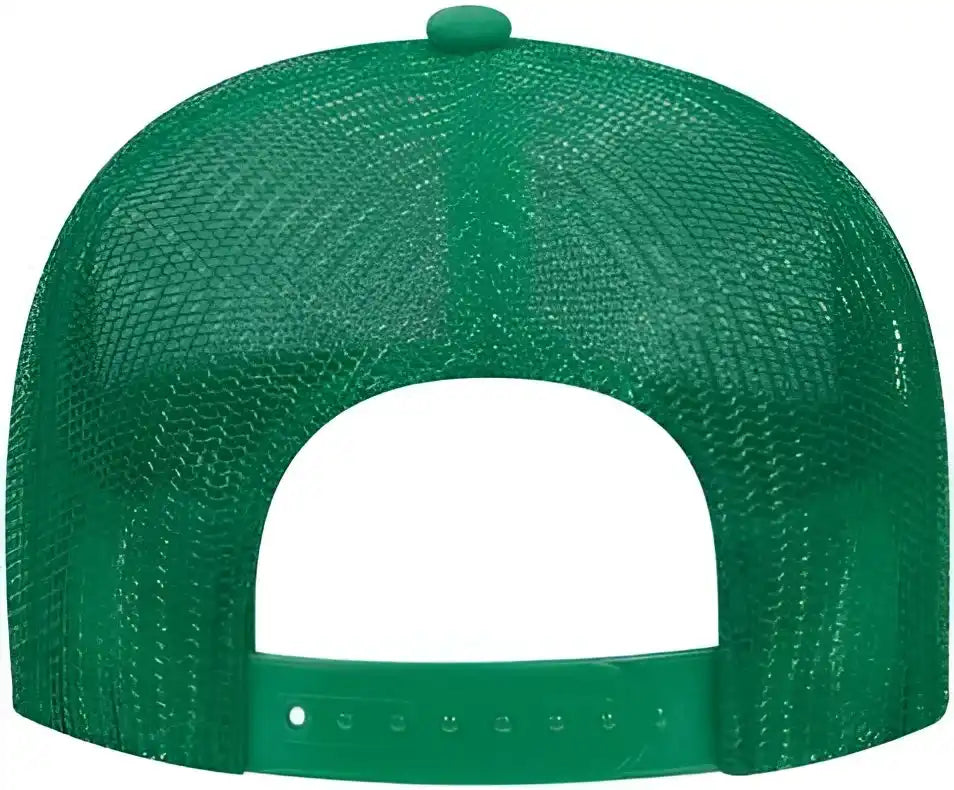 Otto 32 467 Polyester Foam Front 5 Panel Pro Style Mesh Back Cap Kelly White / one Size Fits Most