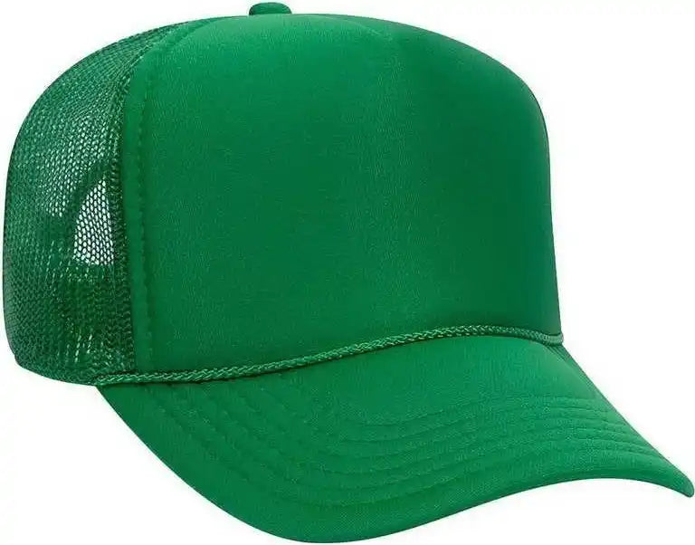 Otto 32 467 Polyester Foam Front 5 Panel Pro Style Mesh Back Cap Kelly / one Size Fits Most