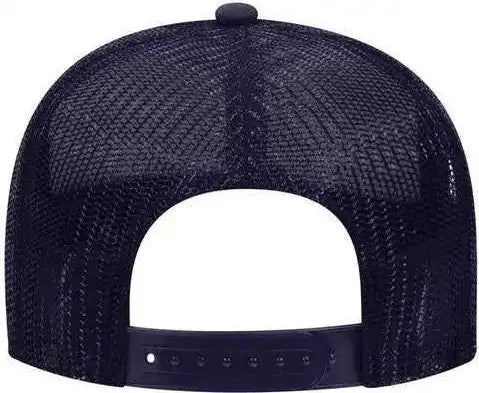 Otto 32 467 Polyester Foam Front 5 Panel Pro Style Mesh Back Cap Navy White / one Size Fits Most