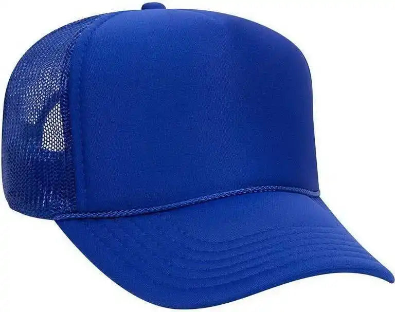 Otto 32 467 Polyester Foam Front 5 Panel Pro Style Mesh Back Cap Royal / one Size Fits Most