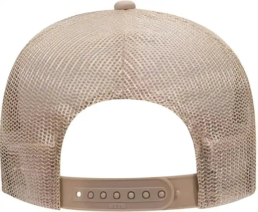 Otto 32-467 Polyester Foam Front 5 Panel Pro Style Mesh Back Cap - Khaki - one Size Fits Most