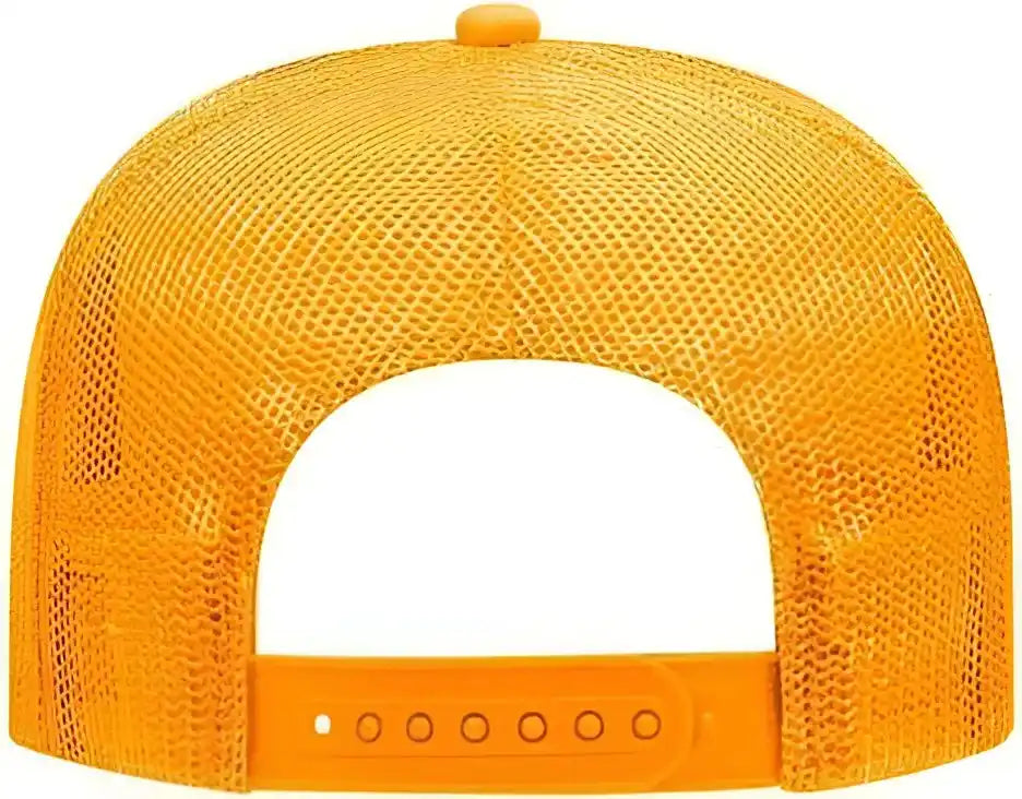 Otto 32-467 Polyester Foam Front 5 Panel Pro Style Mesh Back Cap - Gold - one Size Fits Most