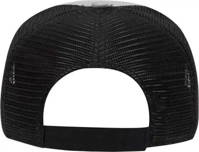 Otto 32-934 Jersey Knit 5 Panel Pro Style Mesh Back Structured Firm Front Cap - Gray Black - one Size Fits Most