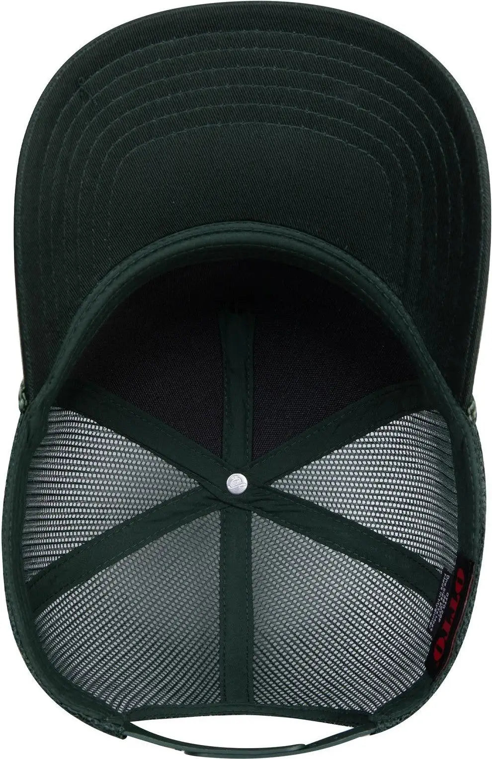 Otto 39-071 5 Panel Mid Profile Mesh Back Trucker Cap - Dk. Green - 6 1/2’’ - 7 5/8’’