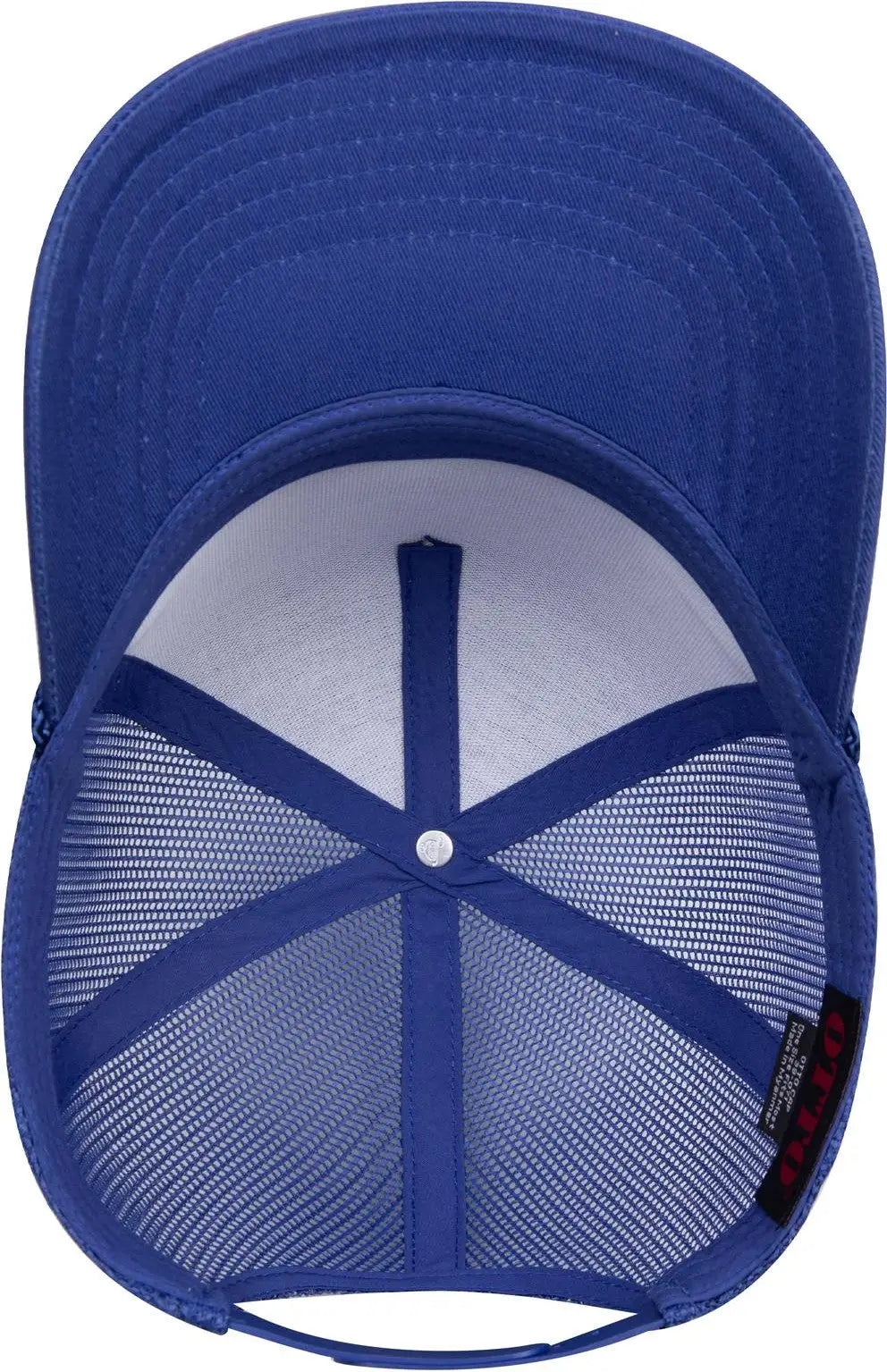 Otto 39-071 5 Panel Mid Profile Mesh Back Trucker Cap - Royal - 6 1/2’’ - 7 5/8’’