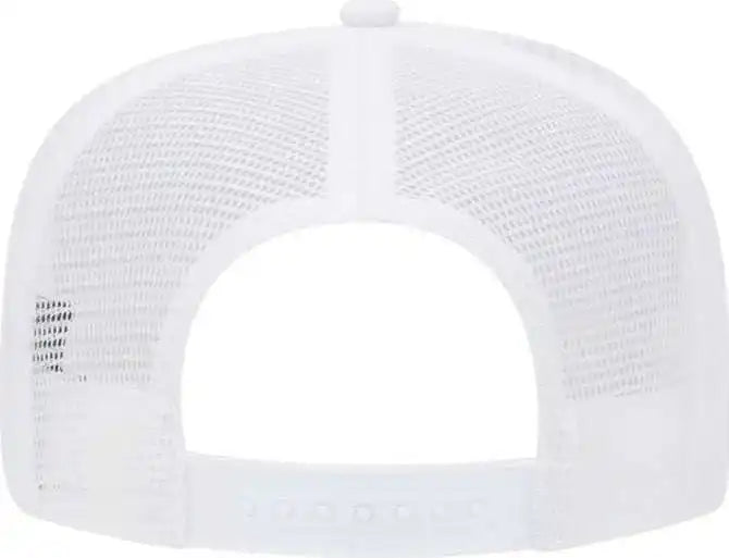 Otto 39-071 Cotton Twill High Crown Golf Style Mesh Back Structured Firm Front Panel Cap - White - one Size Fits Most