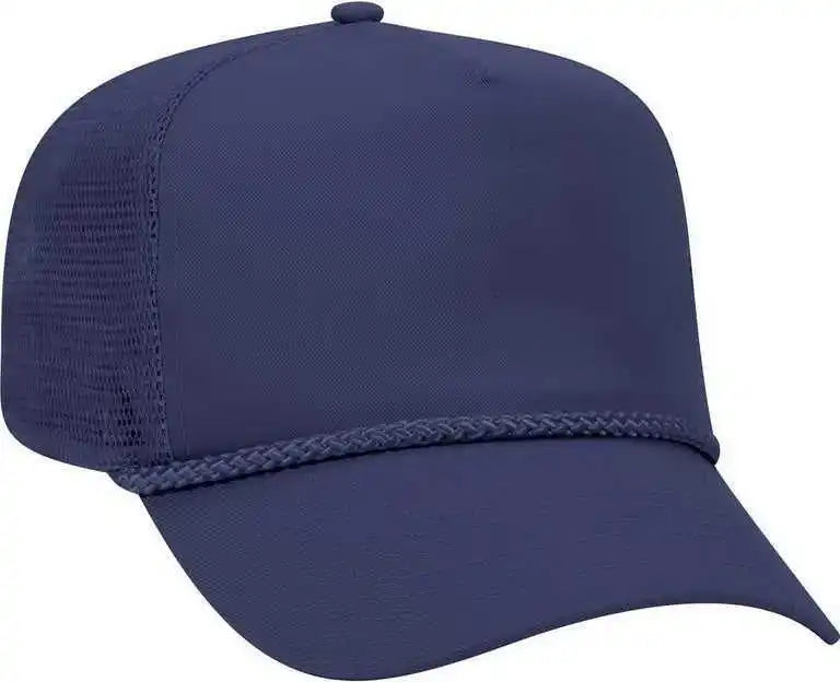 Otto 39 071 Cotton Twill High Crown Golf Style Mesh Back Structured Firm Front Panel Cap Navy / one Size Fits Most
