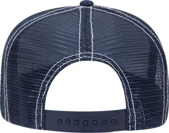 Otto 39-090 Denim Golf Style Mesh Back Cap - Navy White - one Size Fits Most