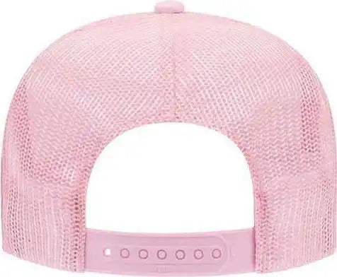 Otto 39 165 5 Panel Foam High Crown Mesh Back Trucker Snapback Cap Soft Pink / one Size Fits Most