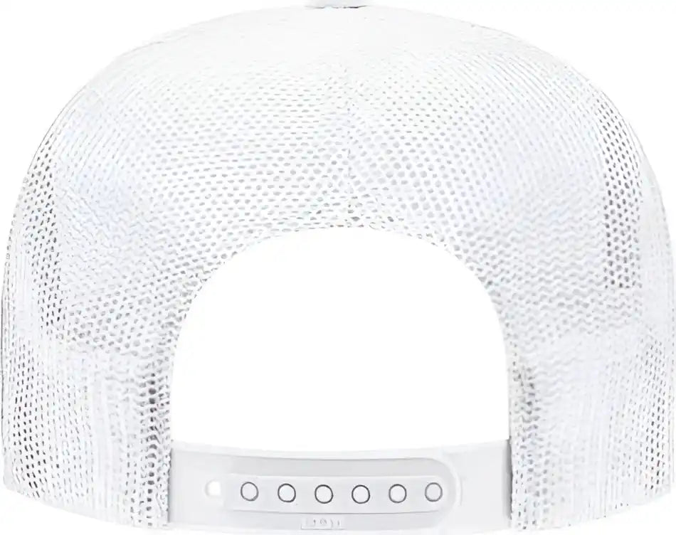 Otto 39-165 5 Panel Foam High Crown Mesh Back Trucker Snapback Cap - White - one Size Fits Most