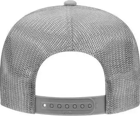 Otto 39 165 5 Panel Foam High Crown Mesh Back Trucker Snapback Cap Gray / one Size Fits Most