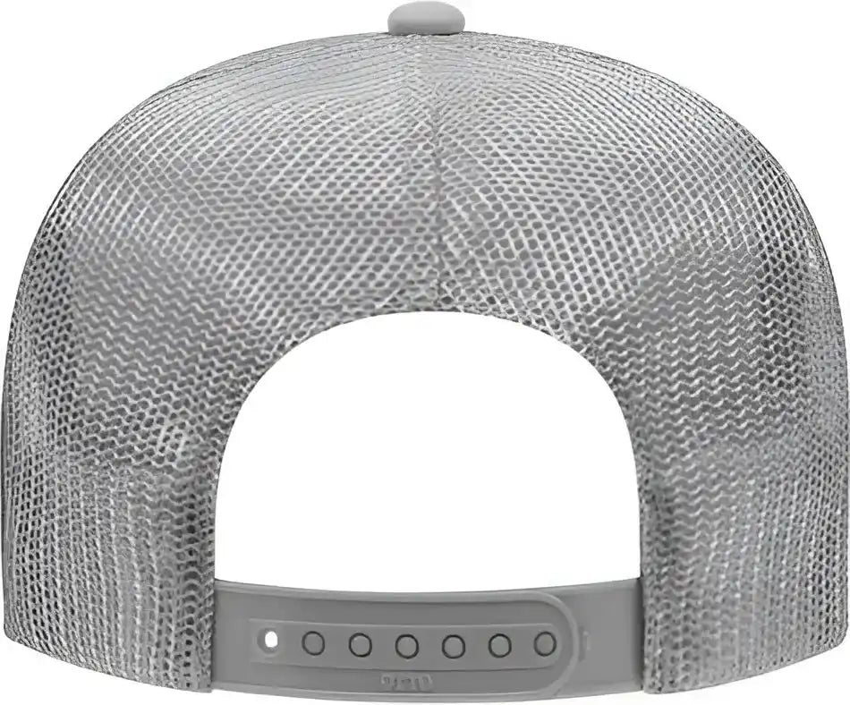 Otto 39-165 5 Panel Foam High Crown Mesh Back Trucker Snapback Cap - Gray - one Size Fits Most