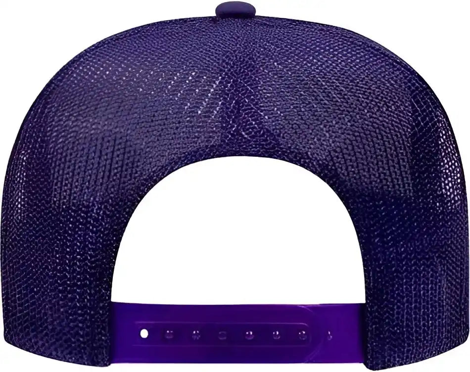 Otto 39-165 5 Panel Foam High Crown Mesh Back Trucker Snapback Cap - Purple - one Size Fits Most