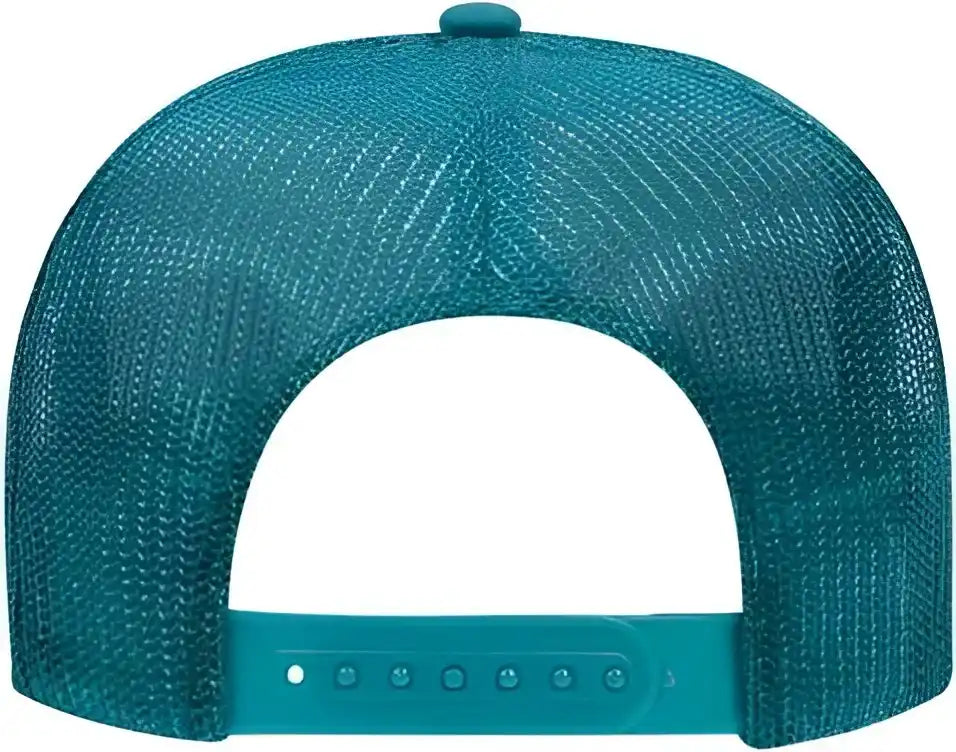 Otto 39-165 5 Panel Foam High Crown Mesh Back Trucker Snapback Cap - Turquoise - one Size Fits Most