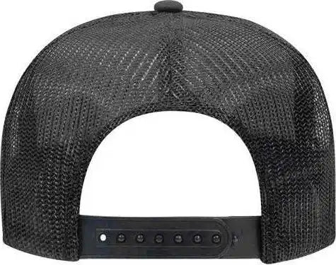 Otto 39-165 5 Panel Foam High Crown Mesh Back Trucker Snapback Cap - Charcoal Gray - Dark / one Size Fits Most