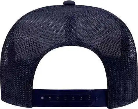 Otto 39 165 5 Panel Foam High Crown Mesh Back Trucker Snapback Cap Navy / one Size Fits Most