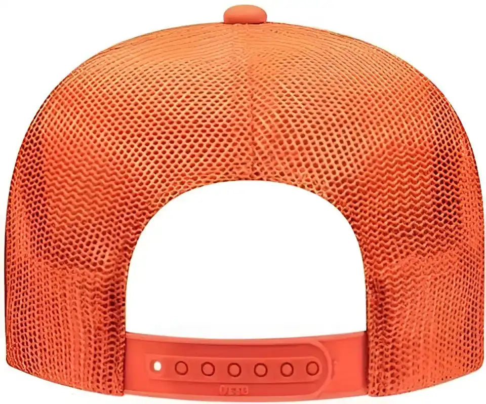 Otto 39 165 5 Panel Foam High Crown Mesh Back Trucker Snapback Cap Orange / one Size Fits Most