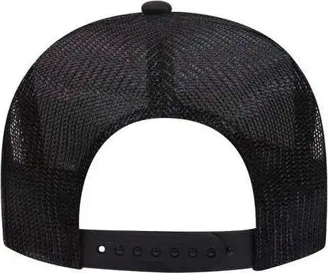 Otto 39 165 5 Panel Foam High Crown Mesh Back Trucker Snapback Cap Black Gold Leaf / one Size Fits Most