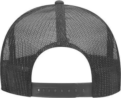 Otto 39-165 5 Panel Foam High Crown Mesh Back Trucker Snapback Cap - Dark Gray White - one Size Fits Most