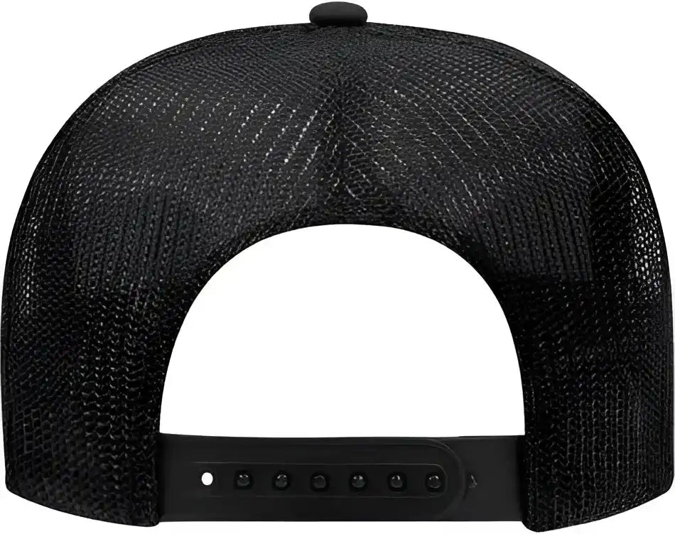 Otto 39 165 5 Panel Foam High Crown Mesh Back Trucker Snapback Cap Black / one Size Fits Most