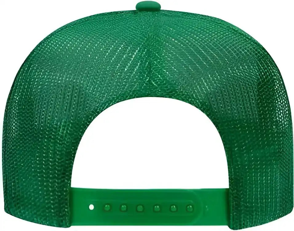Otto 39-165 5 Panel Foam High Crown Mesh Back Trucker Snapback Cap - Kelly - one Size Fits Most