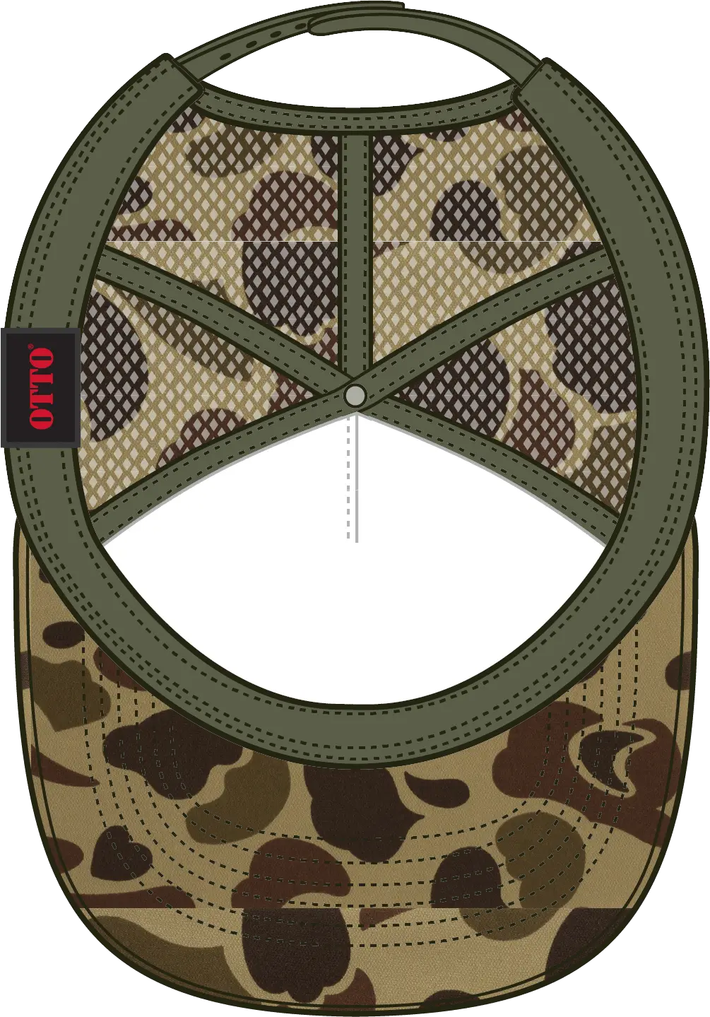 Otto 39-165 5 Panel High Crown Mesh Back Trucker Cap - 018cpa - 6 1/2’’ - 7 5/8’’