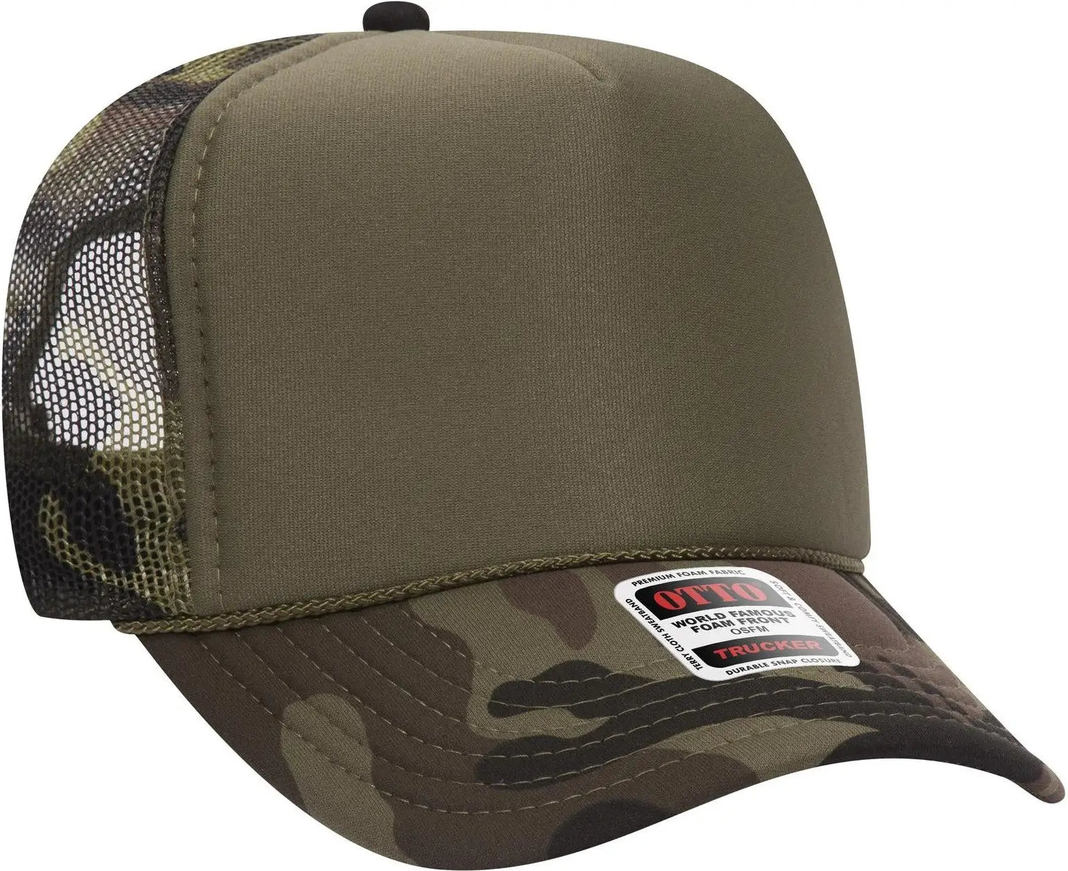 Otto 39-165 5 Panel High Crown Mesh Back Trucker Cap - 021cpb