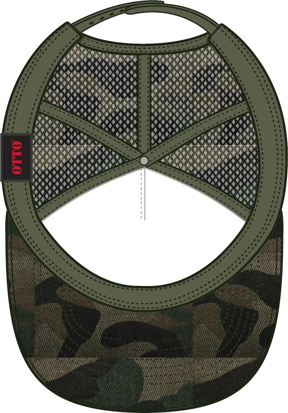 Otto 39-165 5 Panel High Crown Mesh Back Trucker Cap - 0703cpb - 6 1/2’’ - 7 5/8’’