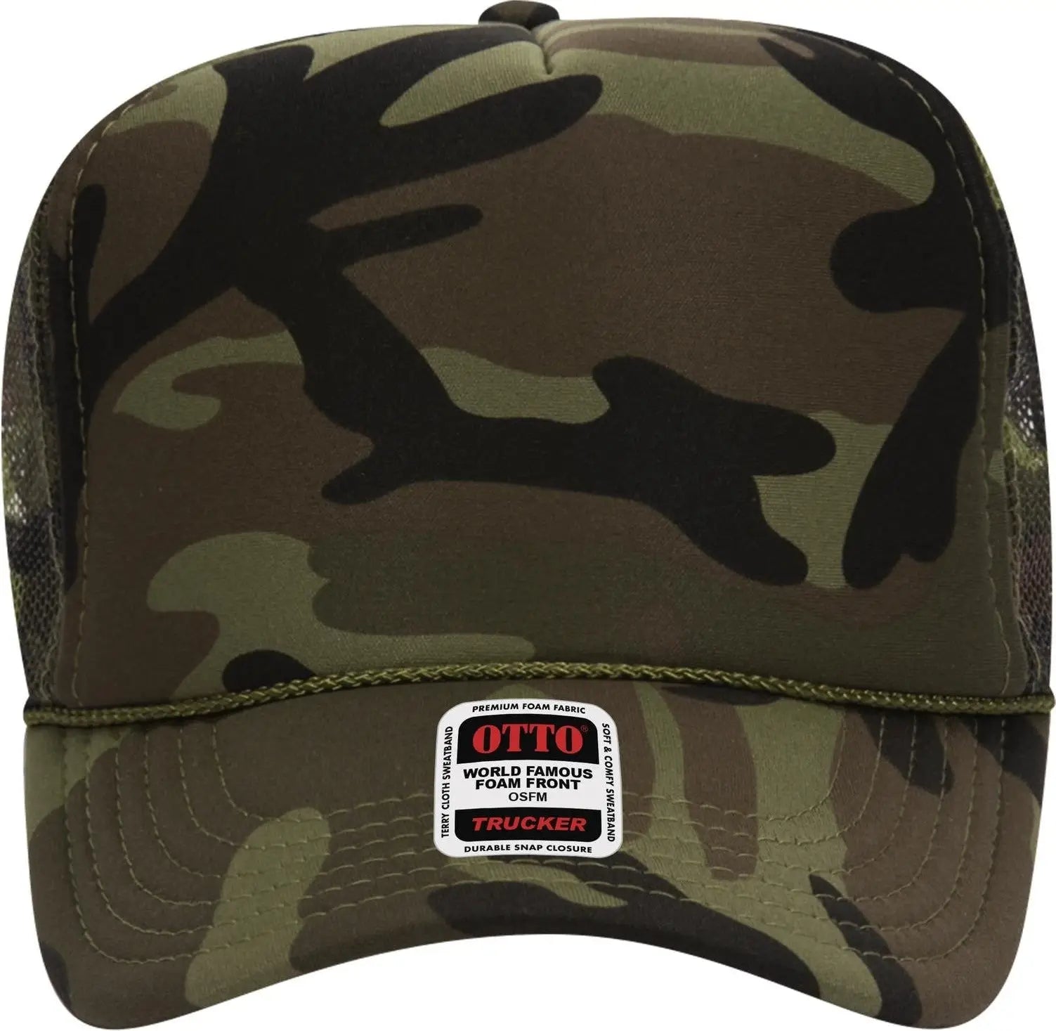 Otto 39-165 5 Panel High Crown Mesh Back Trucker Cap - 0703cpb