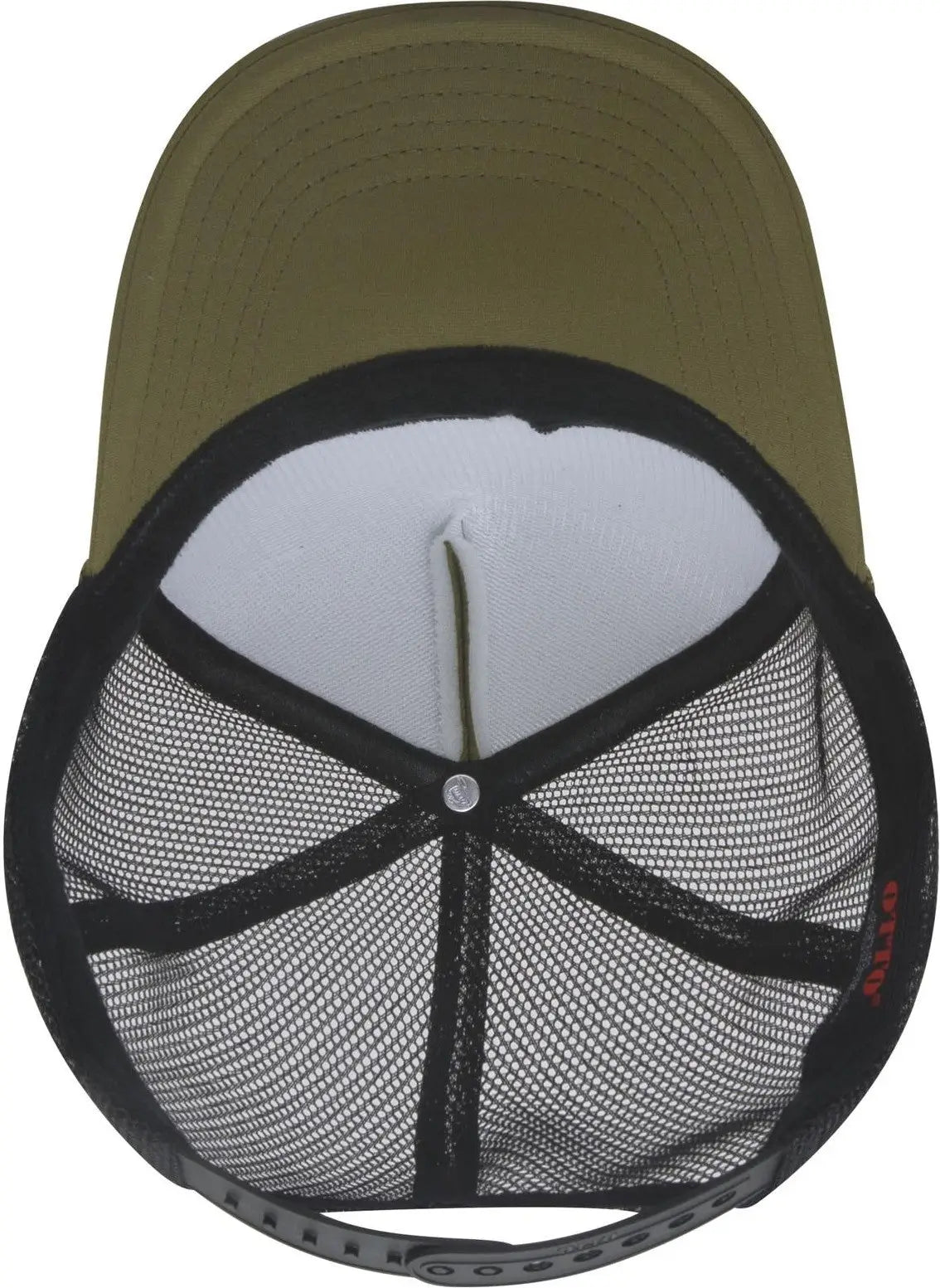 Otto 39-165 5 Panel High Crown Mesh Back Trucker Cap - Ol.grn/ol.grn/blk - 6 1/2’’ - 7 5/8’’