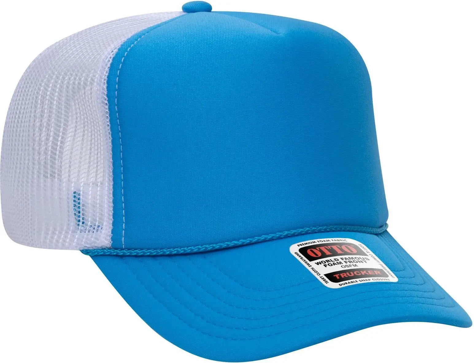 Otto 39-165 5 Panel High Crown Mesh Back Trucker Cap - 10710716 n Blu/n Blu/wht - 6 1/2’’ - 7 5/8’’