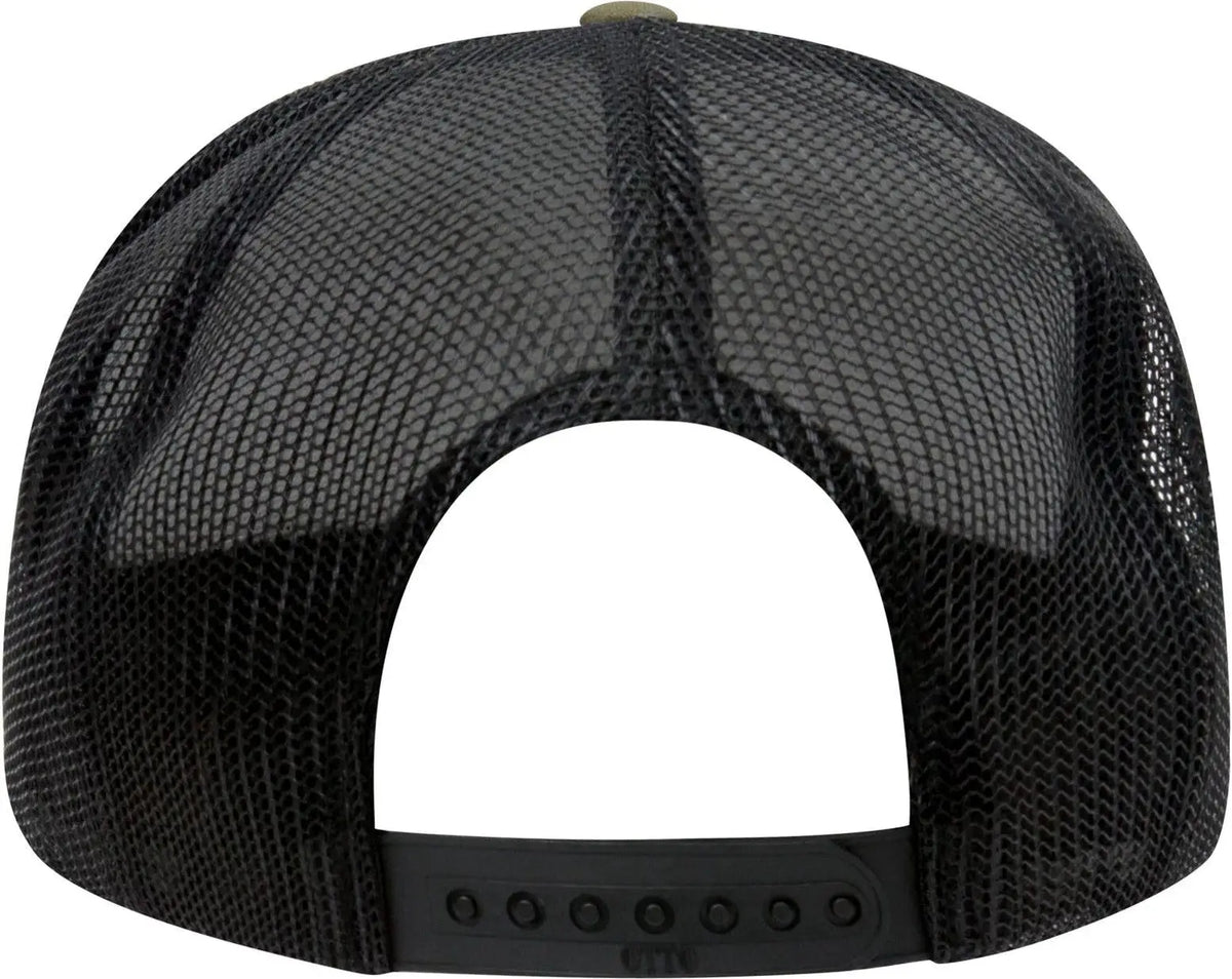 Otto 39-165 5 Panel High Crown Mesh Back Trucker Cap - Ol.grn/ol.grn/blk - 6 1/2’’ - 7 5/8’’