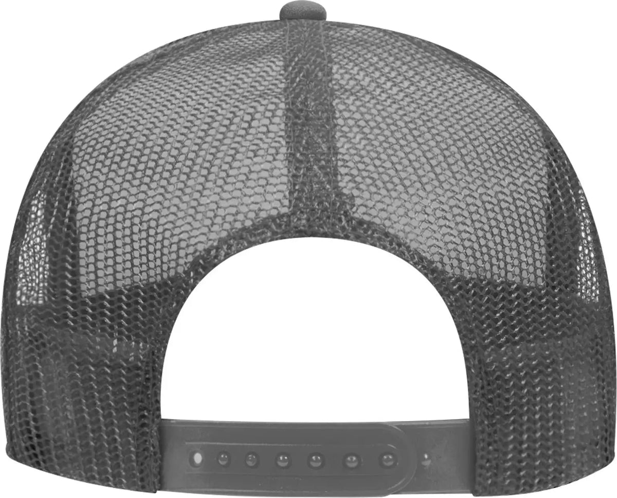 Otto 39-165 5 Panel High Crown Mesh Back Trucker Cap - Ch.gry/wht/ch.gry