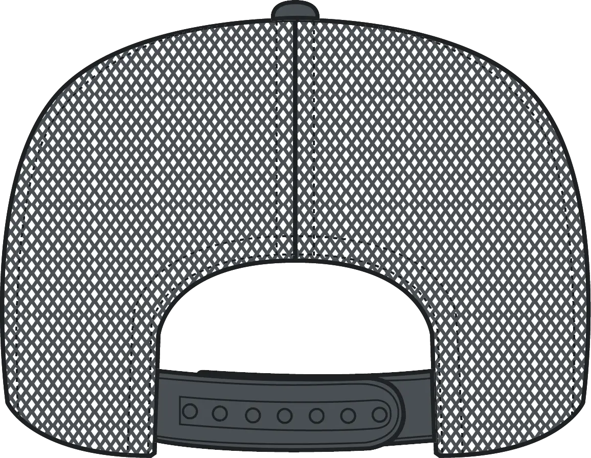 Otto 39-165 5 Panel High Crown Mesh Back Trucker Cap - Ch.gry/wht/ch.gry