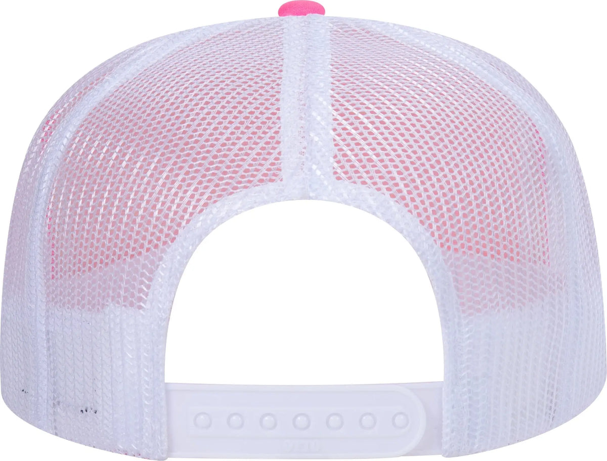 Otto 39-165 5 Panel High Crown Mesh Back Trucker Cap - 898916 n Pnk/n Pnk/wht - 6 1/2’’ - 7 5/8’’