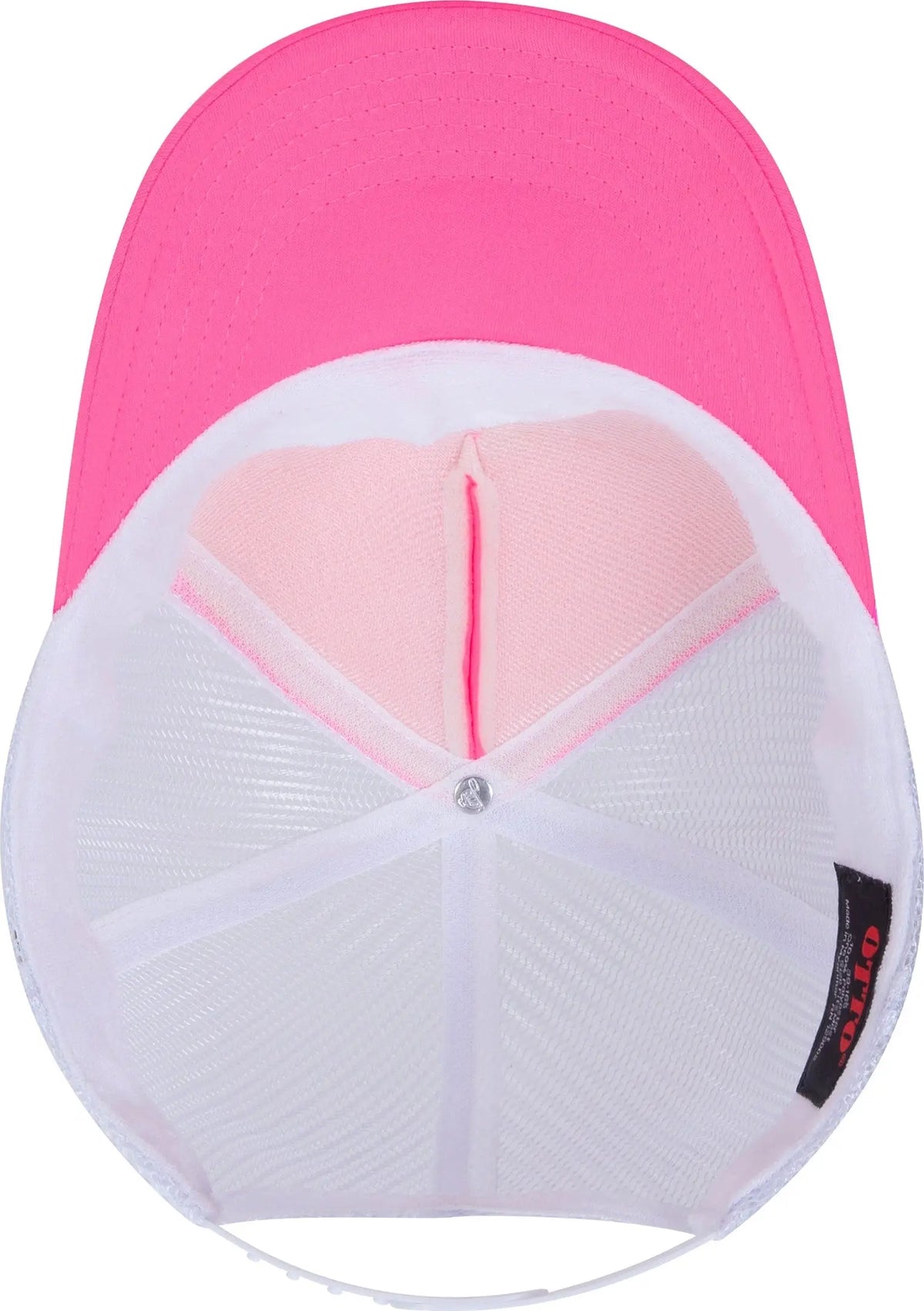 Otto 39-165 5 Panel High Crown Mesh Back Trucker Cap - 898916 n Pnk/n Pnk/wht - 6 1/2’’ - 7 5/8’’