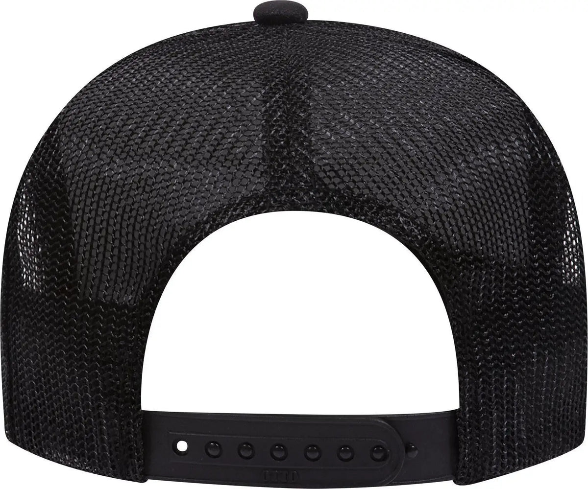Otto 39-165 5 Panel High Crown Mesh Back Trucker Cap - Blk/gld - 6 1/2’’ - 7 5/8’’