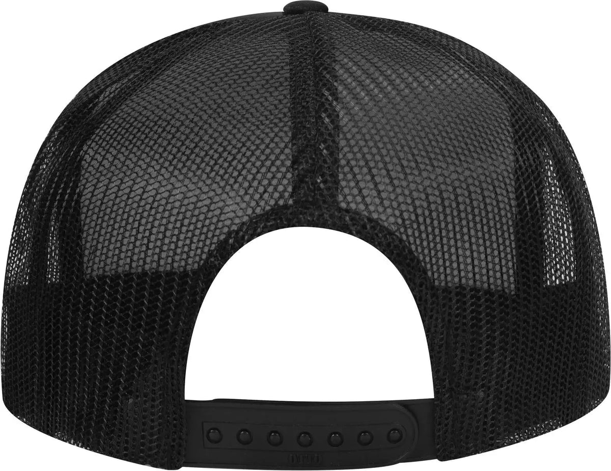 Otto 39-165 5 Panel High Crown Mesh Back Trucker Cap - Blk/gld - 6 1/2’’ - 7 5/8’’