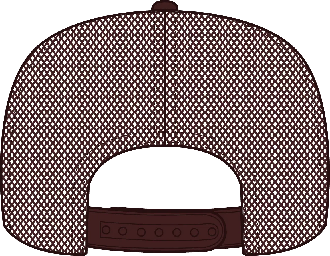 Otto 39-165 5 Panel High Crown Mesh Back Trucker Cap - Brown