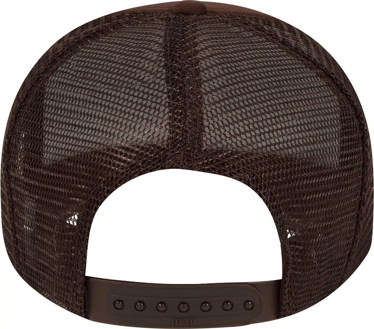 Otto 39-165 5 Panel High Crown Mesh Back Trucker Cap - Brown